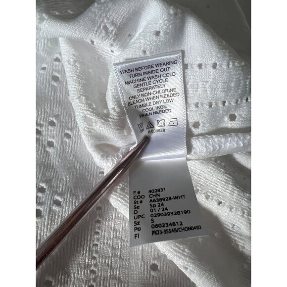 LOGO Layers by Lori Goldstein Long Sleeve Cardigan with Eyelet Peplum Womens Sma - Picture 6 of 7